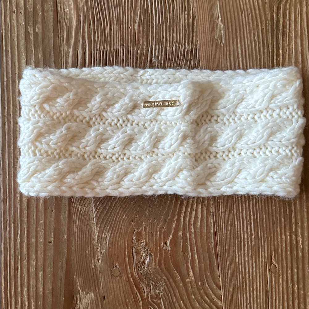 Michael Kors crème knit winter headband